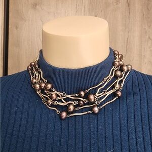 Multi-Strand Freshwater Pearl Necklace